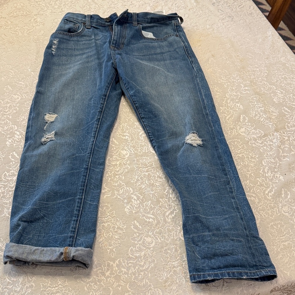 Banana Republic Blue Distressed Boyfriend Jeans